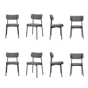 Imagem de Kit com 8 Cadeiras para Sala de Jantar Mona Yescasa Cinza Corriente