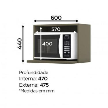 Imagem de Armário Aéreo Micro-ondas Connect Duna - Móveis Henn Duna