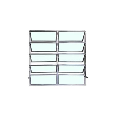 Imagem de Vitro Basculante 2 Seções Brilhante 100x120 Linha Esmeralda Vidro Liso