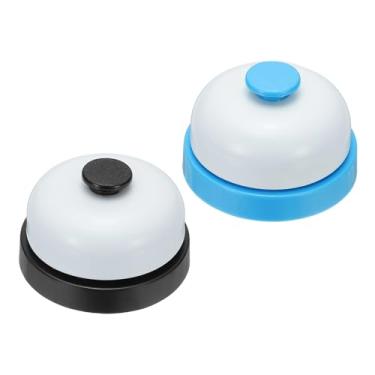 Imagem de PATIKIL Call Bell, 7,2 cm pequeno anel de serviço de mesa campainhas para recepção recepção balcão jantar bar hotel sala de aula, preto, azul, 1 pacote