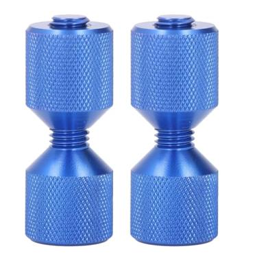 Imagem de QANYEGN Flange de dois orifícios, pinos de alinhamento de alumínio de dois orifícios, pinos de orifício duplo de flange destacáveis para flanges de 0,5 a 14 pol. 150 lb (Blue)