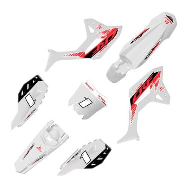 Imagem de Kit Plástico Biker 4ction C/ Adesivo Honda Crf 250f, Branco