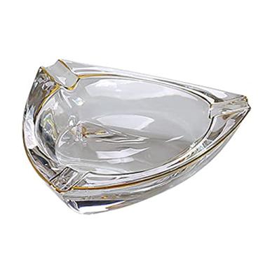 Imagem de Cinzeiro de ervas daninhas cinzeiro de decoração de casa, cinzeiro de vidro transparente, vidro triangular para exteriores, 6,9 * 2 polegadas cinzeiros para cigarros