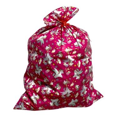 Imagem de Pensou Comprou Kit 10 Unidades Sacos De Presente Estampa Unicórnio 70x50cm com Lacinho Plástico Festas Brindes Lembrancinhas Presentes Aniversário Eventos