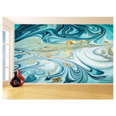 Imagem de Papel De Parede 3D Estilo Marmore Tintas Cores 3,5M Mbr102 - Você Deco