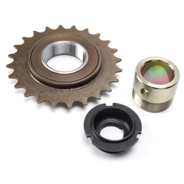 Imagem de RiToEasysports Roda Livre de Bicicleta Com Rosca de Aço 24T de Velocidade única para Correntes de 1/2 pol. 1/8 pol., Processamento Com Acabamento Térmico CNC de Precisão, Condução Suave para