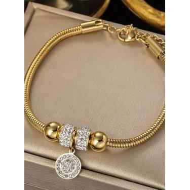 Imagem de Pulseira bracelete feminino - banhado a ouro 18k - Tojoia18K