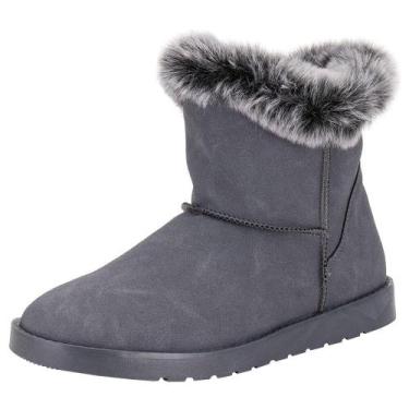 Imagem de Bota feminina cano baixo mooncity 70811, Cinza, 36