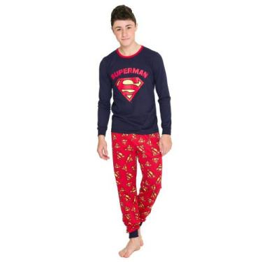 Imagem de Pijama Longo Juvenil Superman DC Comics 28.39.0002, 12