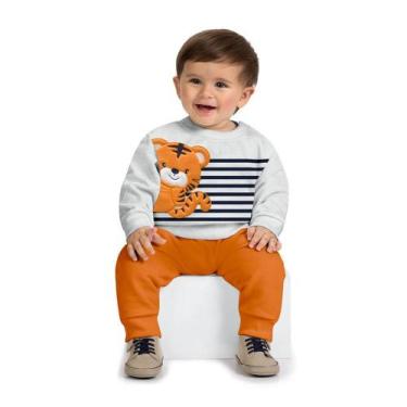 Imagem de Conjunto Bebê Menino Bordado Kyly, G, Mescla