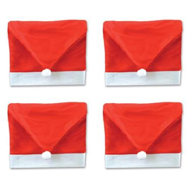 Imagem de Beistle, Capa para cadeira de chapéu de Papai Noel, 48 x 63 cm (vermelho/branco)