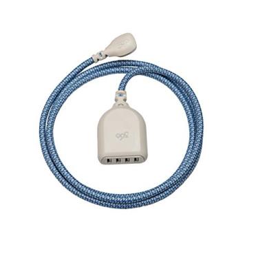 Imagem de 360 Electrical 360614 Habitat4.8 trançado com cabo de extensão USB de 4,8 A, 1,8 m, Summer Twilight