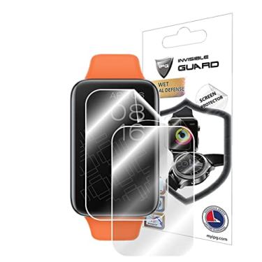 Imagem de IPG Protetor de tela para Xiaomi Mi Band 7 Pro (2 unidades) Película transparente invisível Ultra HD antiarranhões - suave/autorreparação/sem bolhas - para Mi Band 7 Pro