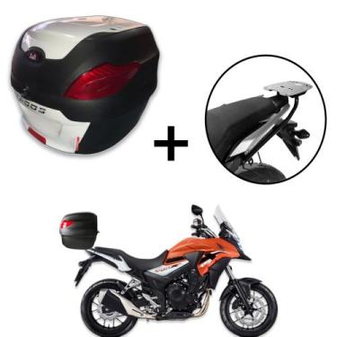 Imagem de Baú 41 litros Awa Proos com Bagageiro para CB 500X 2013-2023, Branco