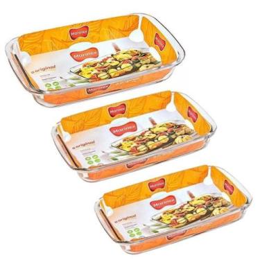 Imagem de Conjunto 3 Un. Assadeiras Marinex Resistentes - Nadir