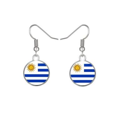 Imagem de Par de Brincos Bandeira do Uruguai - RECANTO ASTRAL