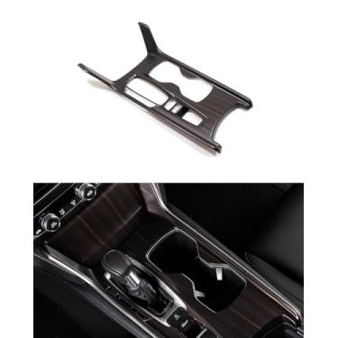 Imagem de ANUNFRRE Acessórios de carro aptos para Honda Accord 10ª geração 2018-2022 ABS (grão de madeira) estilo interno moldura de mudança de marchas painel painel guarnições capa suporte de copo decoração