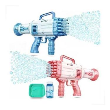 Imagem de Brinquedo Bazuca Lança Bolha Pistola Sabão Infantil 32 Furos - ART BRI