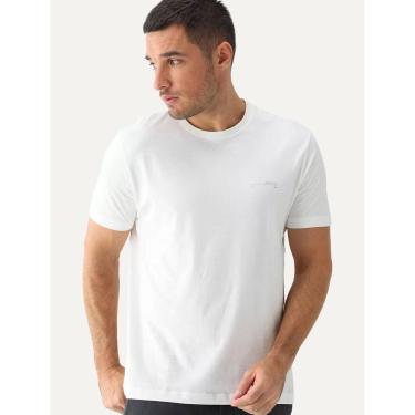 Imagem de Camiseta Aramis Masculina Estampa Assinatura Peito Off White-Masculino