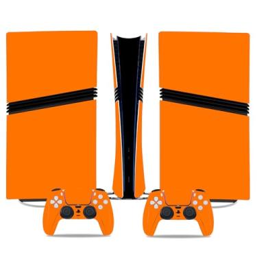 Imagem de Adesivo Skin para PS5 Pro Digital Edition, decalque de vinil, capa protetora para console de jogos e controle (laranja)