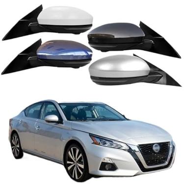 Imagem de Conjunto de espelho retrovisor lateral de carro compatível com Nissan Altima SR 2019 2020 2021 2022 2023 Auto com câmera elétrica dobrável aquecimento(5 Wire Right-01)