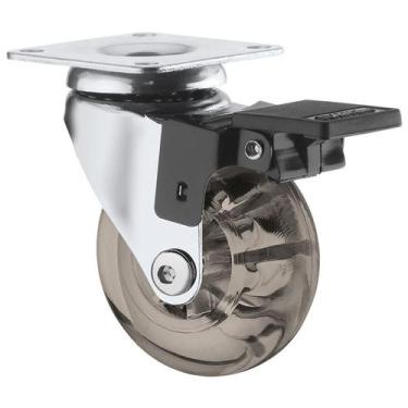 Imagem de Rodízio Duplo Rolamento - Com Freio - Fumê - 50 MM - ITALY LINE