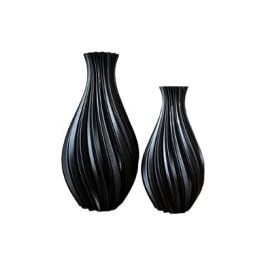 Imagem de Kit 2 Vasos Decorativos Stylish Decoração Sala(Preto)