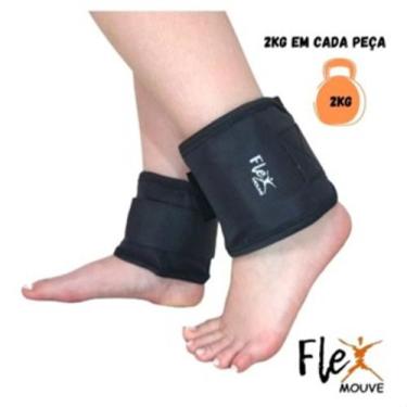 Imagem de Caneleira de Peso Par de 2KG Treino Exercício Exercício Funcional Fitn