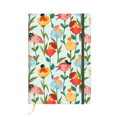 Imagem de Caderneta sem pauta Redoma floral 96 folhas 88x138mm capa com hot stamping