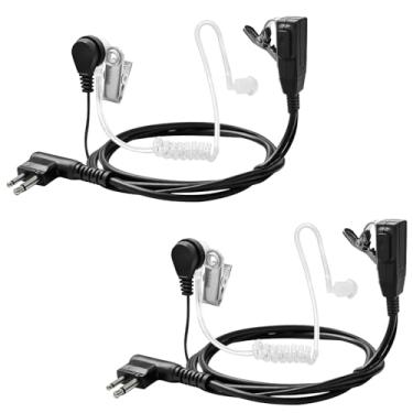 Imagem de Pacote com 2 fones de ouvido RDM2070D para Motorola CLS1110 CLS1410 fone de ouvido/fone de ouvido de tubo acústico com PTT e kit de vigilância de microfone para Walkie Talkie CP200 GP300 CP185 CP200D