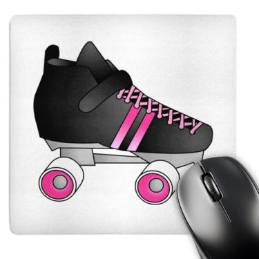 Imagem de 3dRose Mouse pad LLC 20 x 20 x 0,63 cm, presentes de patinação - patins de patinação preto e rosa (mp_35463_1)