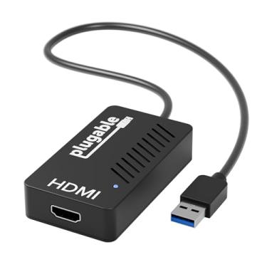Imagem de Plugable Adaptador de vídeo USB 3.0 para HDMI com áudio para vários monitores até 2560 x 1440 (suporta Windows 10, 8.1, 7)