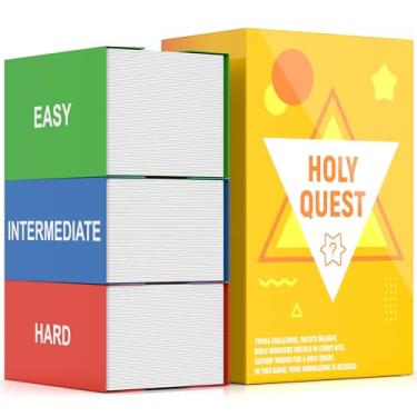 Imagem de HOLY QUEST, A Fun and Meaningful Bible Trivia Game, 400 Cards, Perfect for Bible Study, Fellowships, Youth Groups and Church Gatherings, Fun Christian Trivia Game for Adults and Family, Christian Gift