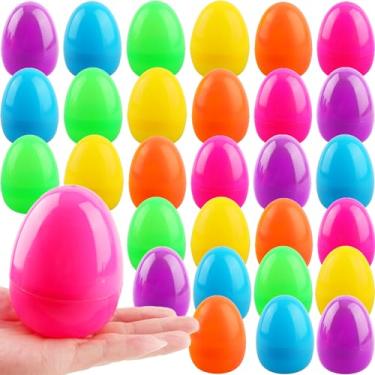 Imagem de Sonarun Pacote Com 30 Ovos Grandes De Páscoa, Coloridos 4 Polegadas, Páscoa Vazios, Plástico Surpresa Fundo Plano Para Festa Caça Suprimentos Cestas Recarregáveis