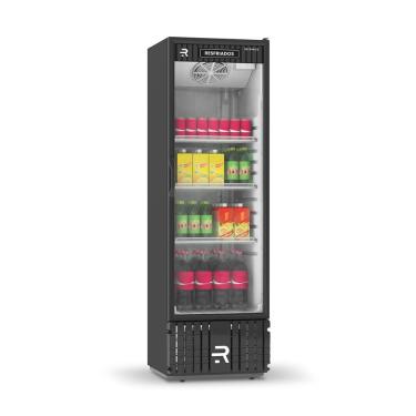 Imagem de Expositor Vertical Resfriados Refrimate 400 Litros Porta Vidro Preto E Branco 220v Vcm400