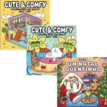 Imagem de Kit Livros de Colorir: Um Natal Quentinho + 2 Livros Cute & Comfy(Cozy