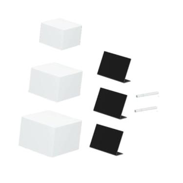 Imagem de IEUDNS 3 caixas de acrílico para exibição, suporte de acrílico, suporte para alimentos, cubos aninhados para comida, bolo, coleção de joias