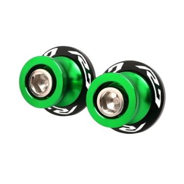Imagem de jininshengxindianzi Compatible With R3 R7 R25 1999-2022 YZF-R3 YZF-R25 YZF-R7 CNC Swingarm Spools Sliders Stand Screws M6 Bolts Motorcycle Accessories(R7 Green)