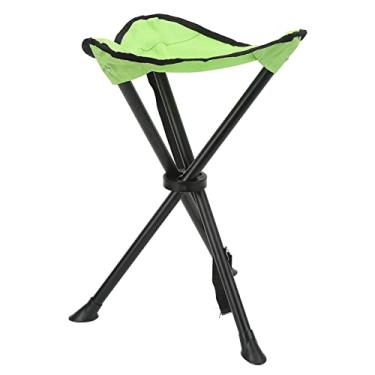 Imagem de Banqueta tripé Dobrável Compacta, Cadeira Portátil de 3 Pernas Alta e Preguiçosa Assento tripé para Acampamento Ao Ar Livre Caminhadas Caça Caminhadas Pesca Viagens, Suporte 200 Kg (Verde)