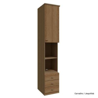 Imagem de Guarda Roupa Modulado Lateral 01 Porta com 245cm de Altura 03 Gaveta S