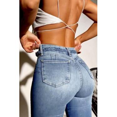 Imagem de Calça jeans modeladora  apaixonante flare -tamanho m - maris