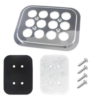 Imagem de YzusGomumu Filtro de ar externo cromado CF19501C com 2 camadas de filtro compatível com Kenworth T450 T600 T600B T800 W800 W800 W900 W900L filtro fresco prata substitui 19501C