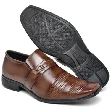 Imagem de Sapato Masculino Social Luxo Elegante e Confortável do 37 ao 44, MARROM, Ref. 803, Polo Blu ORIGINAL (BR, Adulto, Numérico, 43)