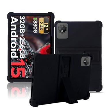 Imagem de Capa para tablet DOOGEE V Pad de 12 polegadas, capa de proteção para tablet NOUKAJU Tablet, suporte ajustável, silicone macio, capa de proteção de silicone para DOOGEE V Pad (preto)