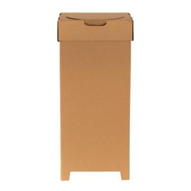 Imagem de Lixeira Descartável De Papelão Com Tampa Sustentável Sem Escrita - Ald