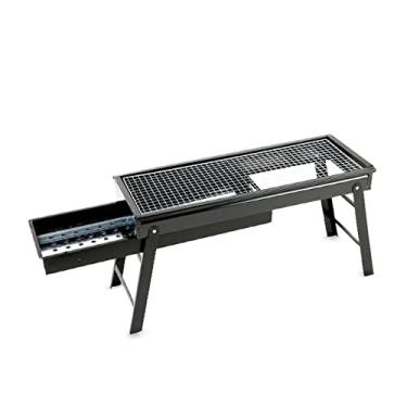 Imagem de Churrasqueira para uso ao ar livre, aço inoxidável, portátil, dobrável, churrasqueira, acampamento, mini fogão a carvão