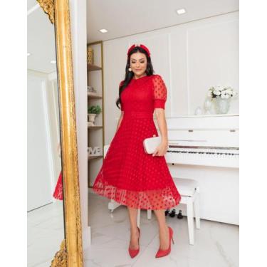 Imagem de Vestido tule - Leh store, Vermelho, M
