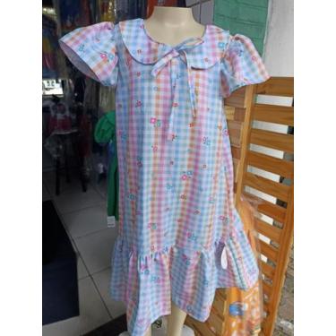 Imagem de Vestido xadrez feminino, Rosa