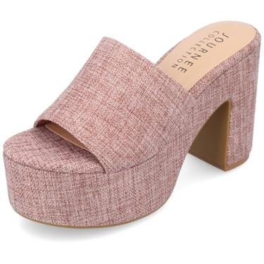 Imagem de Journee Collection Womens Enyya Tru Comfort Foam Slip On Platform Sandals Mauve 12 Medium WOMENS US
