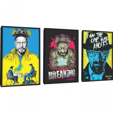 Imagem de Quadro Decorativo Breaking Bad Ilustração Com Moldura Preto
